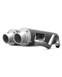HMF Muffler Polaris RZR XP/4 1000 14 Gun Metal Performance Dual Full System Exhaust Turn Down End Cap