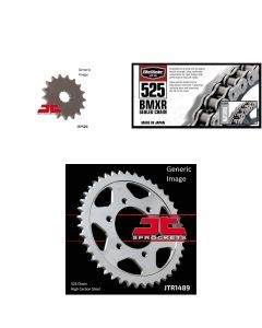 525 BMXR Chain Nat,Front & Rear Sprocket Kit KAW ZX750 Ninja ZX-7RR 1996-1997