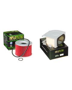 HIFLO FILTRO Oil and Air Filter Kit for HONDA CB350 F,F1 73-74