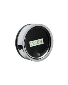 1958-62 Chevy Corvette Digital Clock, Black Alloy Style Face, Blue Display