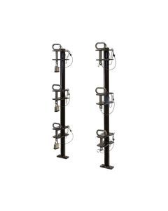 3-Position Channel Style Lockable Trimmer Rack For Open Landscape Trailers