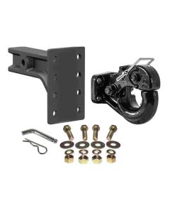 10 Ton Pintle Hook With Curt Adjustable Pintle Mount (2-1/2" Shank, 20,000 lbs., 7-1/4" High, 10-3/4" Long) (PH-10-T-48348)
