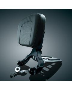 Kuryakyn Multi Purpose Driver Passenger Backrest Adjustable Black Luggage Rack