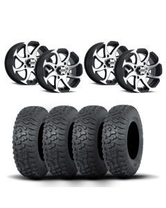 ITP Twister 14" Machined Black Wheels And Terra Hook Tires [30x10-14]