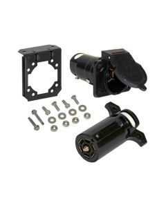 7-Way RV Style Flat Pin Plastic Car End & Trailer End Kit