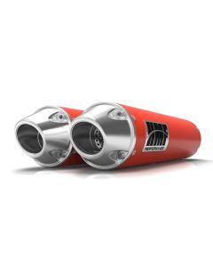 HMF Muffler Can-Am Renegade 500/850 12-22 Can-Am Red Performance Dual Slip On Exhaust Euro End Cap