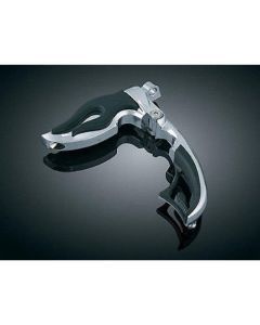 Kuryakyn Chrome ISO Flamin Flame Fire Switchblade Footpeg Pegs Set Pair Harley