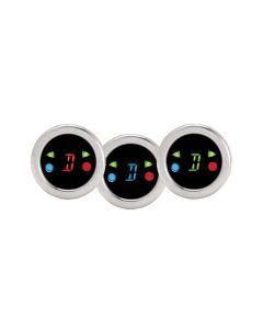 Round digital gear shift indicator with indicators, 1 1/2" diameter, blue DGS-3-B