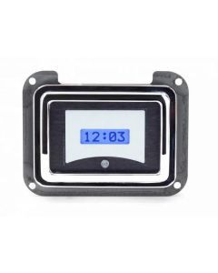 1940 Ford Car Digital Clock, Silver Alloy Style Face, Blue Display