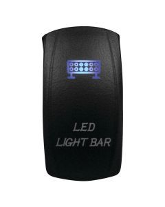 DragonFire Racing Laser-Etched Dual LED Switch - LED light bar on/off - Blue - 04-0062