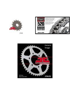 520 BMOR Chain Nat,Front & Rear Sprocket Kit KAW ZX600 Ninja ZX-6RR 2005-2006