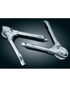 KURYAKYN CHROME SWINGARM COVERS FOR 2008-2017 HARLEY DAVIDSON SOFTAILS SET 7815