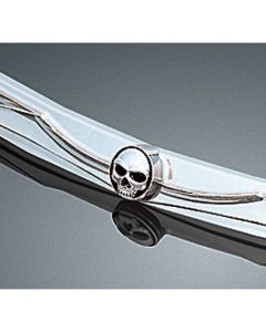 KURYAKYN CHROME REPLACEMENT EMBLEM FOR HARLEY ZOMBIE WINDSHIELD TRIM 1189