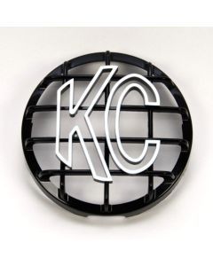 KC HiLiTES 6" Stone Guard - ABS Plastic - Black / White KC Logo 7210