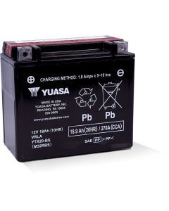Yuasa Maintenance Free YTX20BS 12 Volt Battery YUAM32RBS