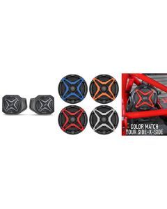 SSV Works Front 6.5" Speaker Pods With Red Grilles For Polaris Ranger XP 1000 18-22