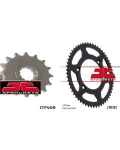 Front & Rear Sprocket Kit for KAWASAKI KLX125 A1-A3,A6F 03-06 JT Sprockets