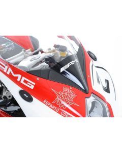 R&G Racing Black Mirror Delete Blanking Plates For 2012-2018 MV Agusta F3 675