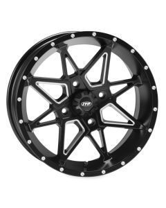 ITP Tornado Alloy Wheel Matte Black 14x7 4/4 2+5 1421953727B