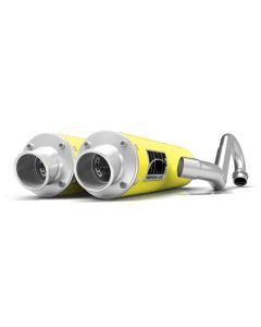 HMF Muffler Can-Am Renegade 500/850 12-22 Sunburst Yellow Performance Dual Full System Exhaust Turn Down End Cap