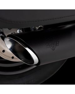 Vance & Hines Twin Slash 4in Round 2-1 Slip-On Exhaust Wrinkle Black 46750