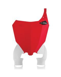 Acerbis Red/White Raptor Front Number Plate for Honda - 2630771005