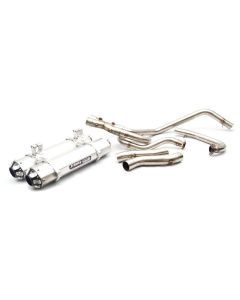Trinity Racing Stage 5 Dual Full System Exhaust Brushed Muffler TR-4112D