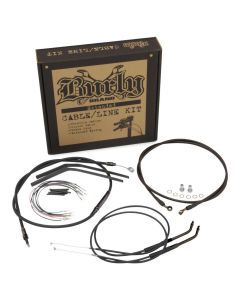 Burly Brand T-Bar Cable and Brake Line Kit 14" Black - B30-1145