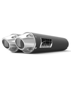 HMF Muffler Can-Am Renegade 500/850 12-22 Gun Metal Performance Dual Slip On Exhaust Euro End Cap