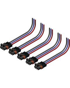 KFI Winch Harness; 3-Pin Wire Harness; Pack of 5 102505