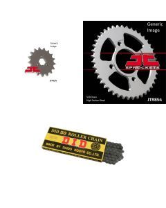 530 Chain Natural, Front & Rear Sprocket Kit YAMAHA XS400 Special II 1980-1981