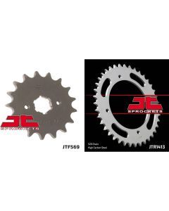 Front & Rear Sprocket Kit for KAWASAKI KXF250 A1,A2 Tecate 87-88 JT Sprockets