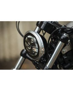 Kuryakyn Dillinger Headlight Trim Silver 5-3/4"