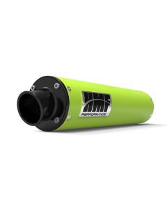 HMF Muffler Can-Am Outlander 500-1000/MAX 12-24 Venom Green Performance Slip On Exhaust Black Turn Down End Cap