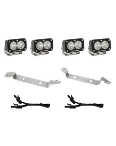 Baja Designs Fog Pocket Light Kit Dual S2 Sport Series Wide Cornering Pattern Clear Lens 448080