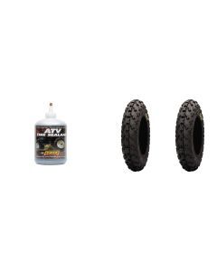 Set of 2 ITP Holeshot GNCC Front Tires 21x7-10 6-ply with QUADBOSS Sealant