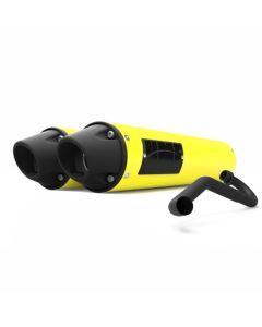 HMF Muffler Can-Am Renegade 1000 12-25 Sunburst Yellow Performance Dual Full System Exhaust Blackout Euro End Cap