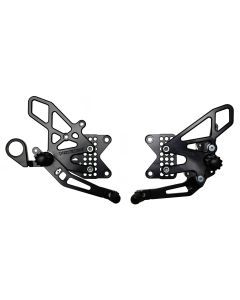 Vortex Racing Adjustable Rear Set Black - RS188K