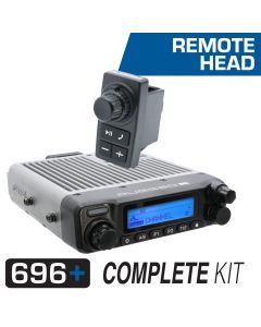 Rugged Radios 696 PLUS Remote Head Complete Master Communication Kit with Intercom and 2-Way Radio