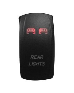 DragonFire Racing Laser-Etched Dual LED Switch - Rear light on/off - Red - 04-0071