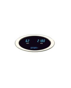 Ion Series Speed/Tach Combo-MPH Chrome bezel, blue display