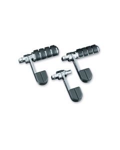 Kuryakyn Chrome ISO Stirrups Large Footpeg Male Cruise Pegs Heel Rest Set Harley