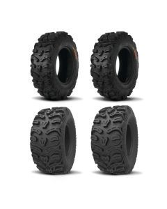 Kenda Set of Two K587 Bear Claw HTR Tires (8 Ply) [28x9R-14] And Two (8 Ply) [28x11R-14] Tires