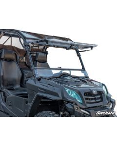 SuperATV CFMOTO UForce 800 Scratch-Resistant Flip Windshield FWS-CF-UF800-70