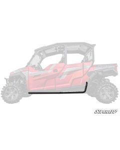 SuperATV Polaris General 4 Heavy-Duty Nerf Bars Wrinkle Black NB-P-GEN4-001-00