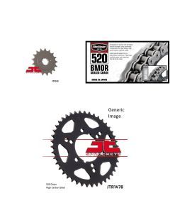 520 BMOR Chain Natural, Front & Rear Sprocket Kit KAWASAKI ZX550 GPZ 1984-1986