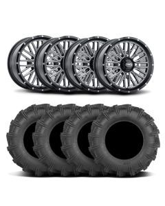 ITP Momentum 15" Machined Black Wheels And Cryptid Tires [32x10-15]