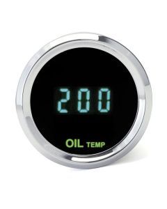 Dakota Digital Universal Round Oil Temperature Gauge Teal Display ODYR-07-3 New
