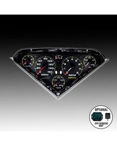 Intellitronix LED Analog Gauge Cluster Set With Black Faceplate For 1955-1959 Chevrolet Truck