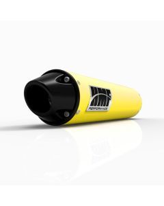 HMF Muffler Can-Am Outlander 500-1000/MAX 12-24 Sunburst Yellow Performance Slip On Exhaust Black Euro End Cap